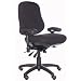 BodyBilt J2509 Black Fabric XL High Back Task Ergonomic Chair with Arms, 22" Length x 21.50" Width Backrest, 23" Width Seat, Grade 3 Comfortek