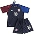 Carli Lloyd #10 USA National 2016-2017 Away Jersey & Shorts for Kids (11-13 Years Old)