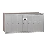 Salsbury Industries 3507ARU Recessed Mounted Vertical Mailbox with 7 Doors and USPS Access, Aluminum