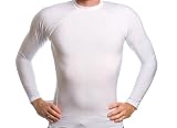 Men's UV Rash Guard Shirt - Long Sleeved White