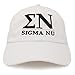 Sigma Nu | Classic SN Fraternity Collegiate Line Baseball Rush Frat Hat Cap White