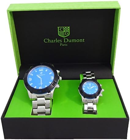 Charles Dumont Paris His & her Gift Set Silver Alloy Metal Case