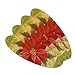 Christmas Holiday Poinsettia Flower Crown Double-Sided Oval Nail File Emery Board Set 4 Pack
