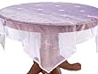 Pack of 4 Purple Embroidered Butterfly Sheer Organza Tablecloths 54" Square