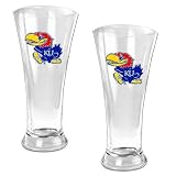 Kansas Jayhawks 2-Piece 19oz Pilsner Glass Set