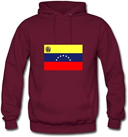 Xx-large Vogue Men Hoody Flag Of Venezuela By Mabelbennett Burgundy