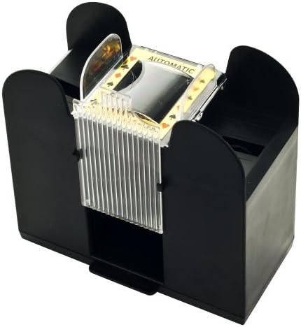 Automatic Card Shuffler - Battery-Operated 6-Deck Playing Card Dispenser - Game Night and Casino Accessories by Trademark Poker