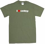 I Heart (Love) 1080p Men's Tee Shirt Large-Olive