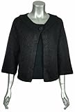 IMAGE OF Sutton Studio Womens Cashmere Blend Fly Away Cardigan Jacket Misses (Medium, Black)