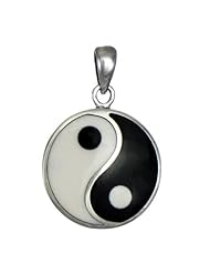 Sterling Silver Yin Yang Symbol Taoist Pendant