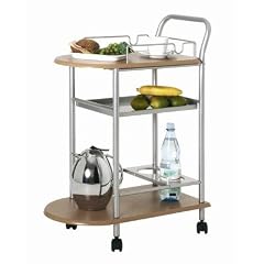 K�chenwagen "Stone" in Aluminium / Buche