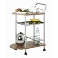 K�chenwagen "Stone" in Aluminium / Buche