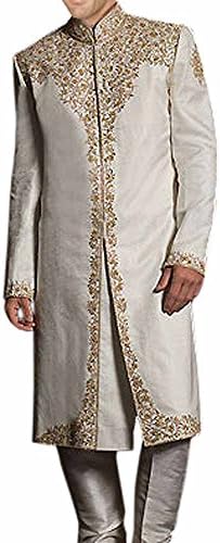 INMONARCH Mens Stylish Wedding Party wear Churidar Sherwani SH196 36R Gainsboro