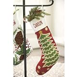 Christmas Tree Chain Stitch Stocking- Ballard Designs