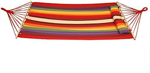 Patio Paradise - Oversized Hammock With Spreader Bars & Pillow - Tequila Sunrise