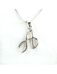 Sterling Silver Initial Charm Necklace, Letter A