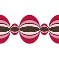 Peel & Stick Applique - Loopy Stripe Red/Pink (2 @ 6.5 x 192 ")