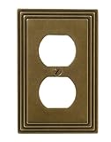 Amerelle 84DRB Steps Cast Metal Wallplate, Rustic Brass