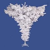 7.5′ Crystal White Upside Down Artificial Christmas Tree – Unlit