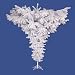7.5' Crystal White Upside Down Artificial Christmas Tree - Unlit