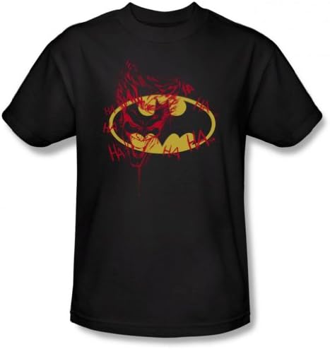 Superman Tees Men's Batman/Joker Graffiti Tee Black MD