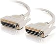 C2G / Cables To Go 02670 DB25 M/M Serial RS232 Cable, Beige (25 Feet/7.62 Meters)