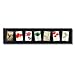 Adeco 7 Slanted Openings Decorative Black Wall Hanging Collage Picture Photo Frame - Made to Display Seven 2x3 Photos