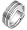 6mm Titanium & 18 Karat White Gold Detailed Wedding Band Ring - 6.25