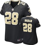 Mark Ingram Women's Jersey: Home Black Game Replica #28 Nike New Orleans Saints Women's Jersey