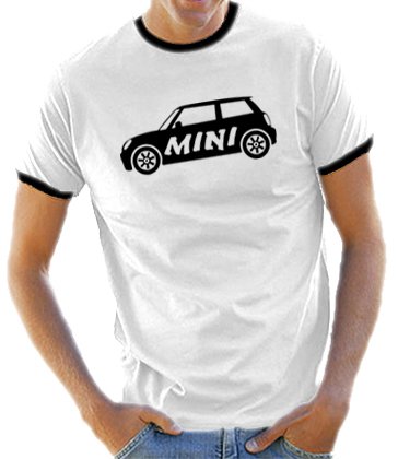 Touchlines Herren Kontrast / Ringer T-Shirt The New MINI, white/black, M, B5110 Preisvergleich
