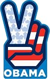 Barack Obama Peace V Sign Car Magnet