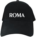 CAPS BLACK EMBROIDERY " ROMA SIMPLE WORD " ITALY