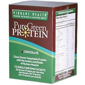 Vibrant Health Puregreen Protein, Chocolate, 10 - 29.79 gram Packets