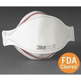 3M 8670F FDA Cleared N95 Respirators - (2 Masks) NIOSH N95 Approved - Pandemic Influenza Flu Protection*
