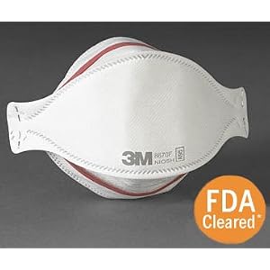 3M 8670F FDA Cleared N95 Respirators - (2 Masks) NIOSH N95 Approved - Pandemic Influenza... by 3M