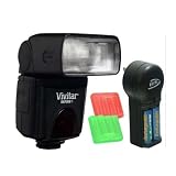 Vivitar DF283 Digital TTL Shoe Mount Bounce / Zoom / Swivel Auto-Focus Flash Bundle, Guide Number 42m (137') for Canon Rebel XT, XTi, XS, XSi, T1i, 50D, 40D, 5D SLR Digital Cameras