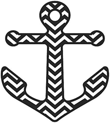 Chevron Anchor Vinyl Decal Sticker. Yeti Tumbler Decal, Ozark Tumbler Decal, Wall Vinyl Decal, Ozark Trail Decal, RTIC, Wall Filler, Vinyl Decal Stickers