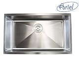 ARIEL - 30 Inch Stainless Steel Undermount Single Bowl Kitchen Sink 15mm Radius Design