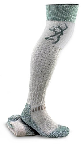 2 Prs. of Browning 26 inch Merino Wool-blend Wader Socks Tan / Green