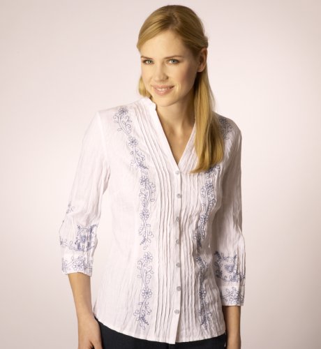 Per Una Natural Pintuck Blouse clothing