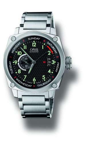 Oris Mens 4164MB BC4 Black Dial Stainless Steel Bracelet Watch