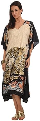 New Ladies Maxi Kaftan Kimono Leopard Print Long Dress Plus Size 18 20 22 26