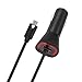 NALAKUVARA Rapid Dual Car Charger with 2.1amp Micro USB Power Port and LED Tip For Samsung Galaxy S6 S5 S3 S4 Note2 Note3, HTC ONE, DNA and Other Smartphone (Black)