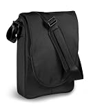 Be.ez LeVertigo Messenger Bag 15-Inches (Black/Pumpkin)