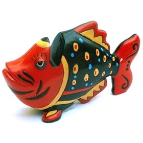 Click here to buy Tropical Fish Ocean Themed Unique Novelty Eyeglasses Holder - Red.