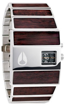 Nixon Rotolog Watch - Men's Dark Wood, One Size