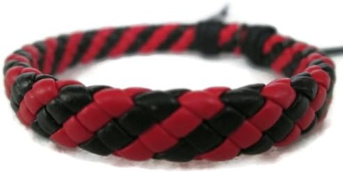 Rare Unique Asian Vintage Art Handmade 100% Thai Buddha Fashion Style Black Red Cord Wristband Bracelet from Thailand