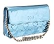 Marc By Marc Jacobs Limited Edition Metallic Heart Clutch Evening Bag Handbag Blue