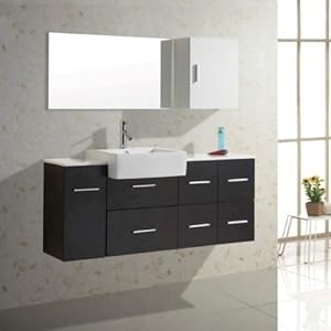 Check Price 39 5 Quot Crater Single Vessel Sink Modern Bathroom Vanity With Phoenix Stone Top Balefully Das