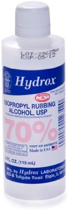 HXY07503 - Hydrox Laboratories 70% Isopropyl Rubbing Alcohol,4.000 OZ